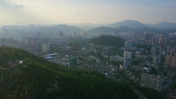 Letecké panorama města Zhuhai — Stock video