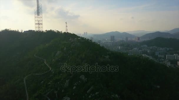 Zhuhai cidade panorama aéreo — Vídeo de Stock