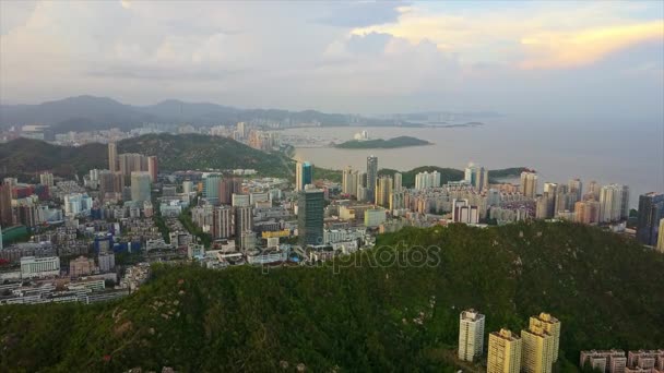 Vista aérea de la ciudad de zhuhai — Vídeos de Stock