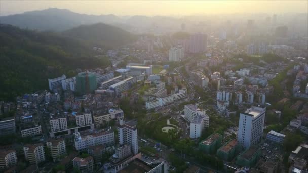 Zhuhai cidade panorama aéreo — Vídeo de Stock