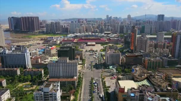 Vista aérea de la ciudad de zhuhai — Vídeos de Stock