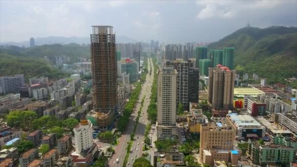 Zhuhai şehir hava panorama — Stok video