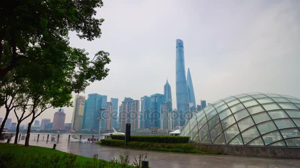 Дневные Улицы Шанхая Timelapse Footage China — стоковое видео