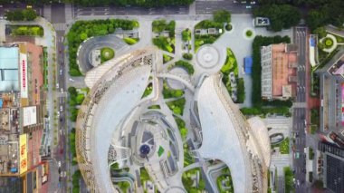 Gündüz vakti Guangzhou Endüstriyel Şehir Havası Panoraması. 4k zaman dilimi Çin porseleni