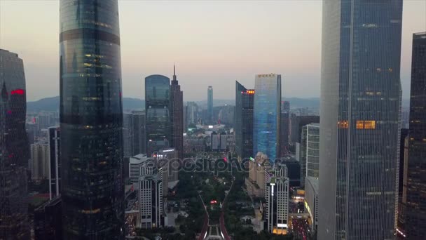 Dagtid Guangzhou Industristadsbild Antenn Panorama Film Porslin — Stockvideo