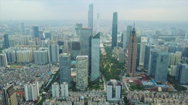Nappali Guangzhou Ipari Városkép Légi Panoráma Felvétel Kína — Stock videók