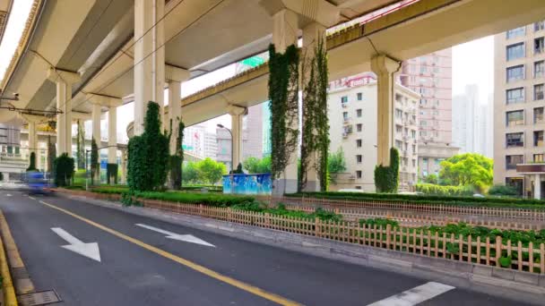 Tráfico Diurno Las Calles Shanghai Timelapse Metraje China — Vídeo de stock