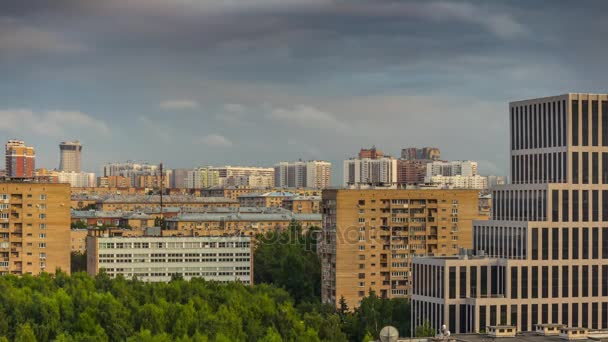 Вечір Timelapse Кадри Шанхай Міський Пейзаж Pudong Центр Міста Топи — стокове відео