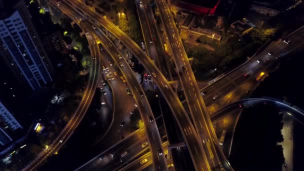 Guangzhou Cityscape Tráfego Aéreo Panorama Imagens China — Vídeo de Stock