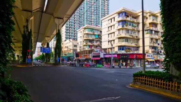 Tráfego Diurno Nas Ruas Xangai Timelapse Imagens China — Vídeo de Stock
