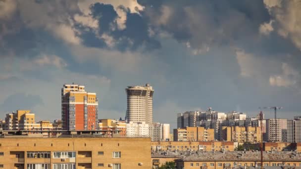 Kväll Timelapse Film Shanghai Stadsbild Pudong Downtown Toppar Bay Antenn — Stockvideo