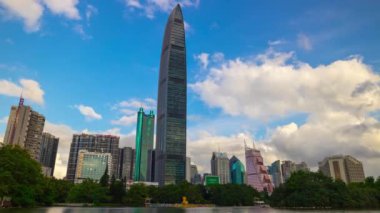 Shen Zhen timelapse cityscape görüntüleri gün zaman panorama