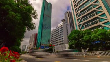Shen Zhen cityscape Rating timelapse görüntüleri panorama
