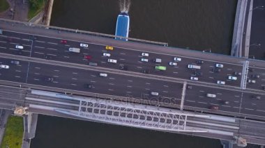 Moskova şehir manzarası trafik manzarası