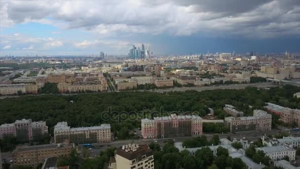 Moscow cityscape panorama — Stock Video