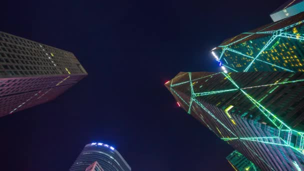 China nacht verlicht shenzhen stadsgezicht — Stockvideo