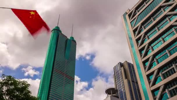 Shen Zhen Timelapse Stadsgezicht Beeldmateriaal Dag Tijd Panorama — Stockvideo