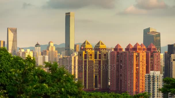 深圳时差城市景观素材日时间全景 — 图库视频影像