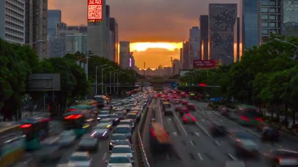 Shen Zhen Cityscape Rating Timelapse Görüntüleri Panorama — Stok video