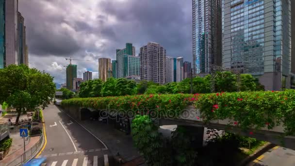 Shanghai Terkenal Pudong Cityscape Lalu Lintas Udara Timelapse Panorama China — Stok Video