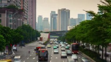 Guangzhou cityscape Rating hava panorama. 4 k görüntüleri Çin