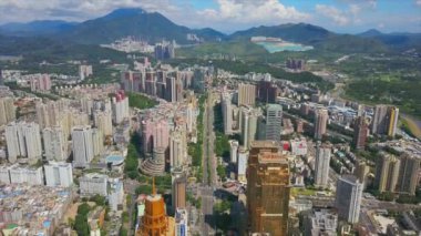 Shen Zhen cityscape görüntüleri gün zaman panorama