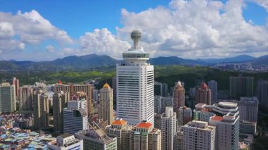 Shen Zhen cityscape görüntüleri gün zaman panorama