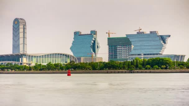 Guangzhou city panorama antenowe — Wideo stockowe