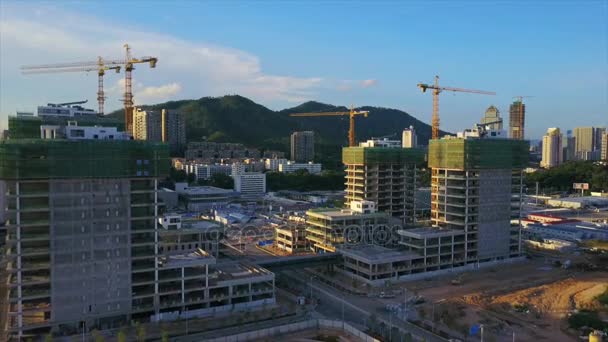 Дневная Панорама Города Шэнь Чжэнь — стоковое видео