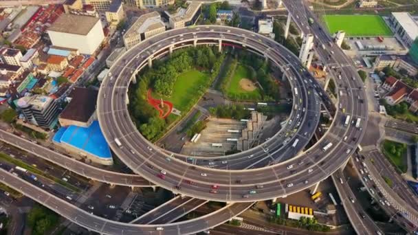 Shen Zhen Hora Del Día Paisaje Urbano Imágenes Tráfico Panorama — Vídeos de Stock