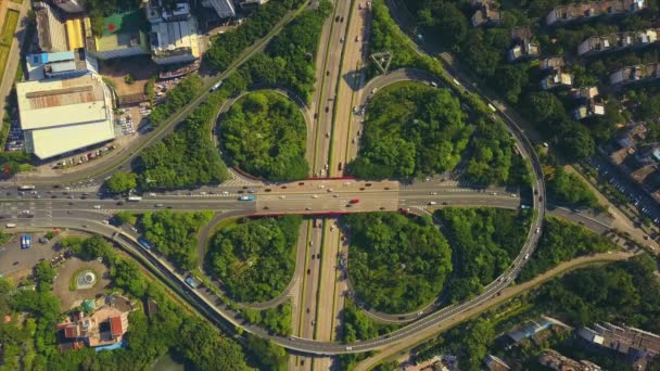 Shen Zhen Stadsgezicht Verkeer Beeldmateriaal Panorama — Stockvideo