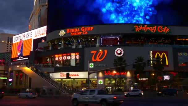 Las Vegas Vida noturna . — Vídeo de Stock
