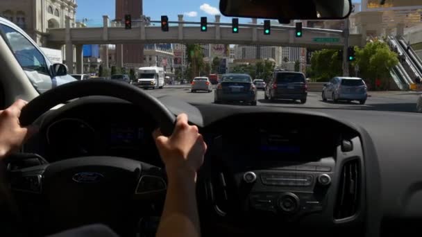 Las Vegas'ta trafik — Stok video