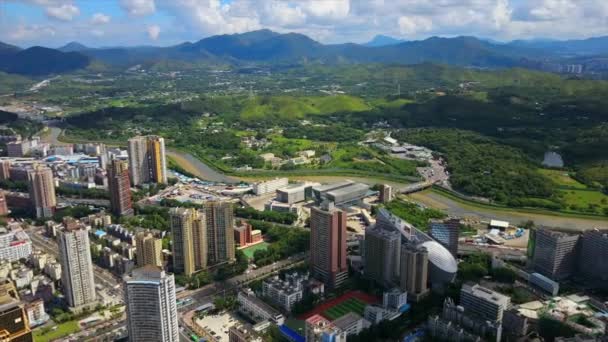 Shen Zhen Imágenes Del Paisaje Urbano Panorama Del Día — Vídeo de stock
