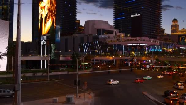 Las Vegas Vida nocturna . — Vídeos de Stock