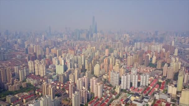 Shanghai Paysage Urbain Panorama Aérien Chine — Video