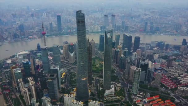 Xangai Paisagem Urbana Panorama Aéreo China — Vídeo de Stock