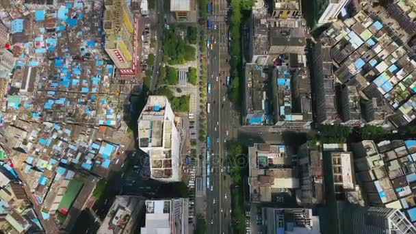 Shen Zhen Stadtbild Verkehrsaufnahmen Panorama — Stockvideo