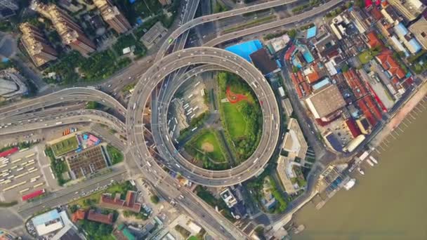 Shen Zhen Dag Tid Stadsbilden Trafik Footage Panorama — Stockvideo