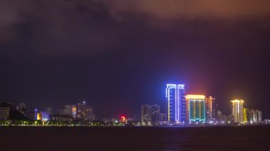 Zhuhai şehir sahil hava panorama 