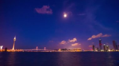 Zhuhai şehir sahil hava panorama 