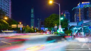 Shen Zhen cityscape Rating insanlar timelapse görüntüleri manzara