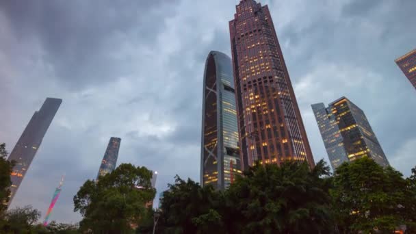 昼間の広州工業都市の航空パノラマ 4Kタイムラプス映像中国 — ストック動画