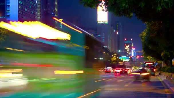 Famoso Shanghai Pudong Paisaje Urbano Tráfico Aéreo Timelapse Panorama China — Vídeos de Stock