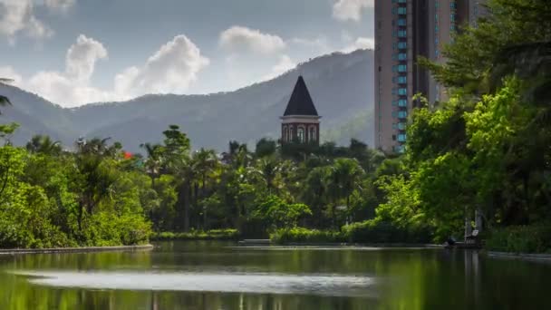 珠海城市海滨航空全景 — 图库视频影像