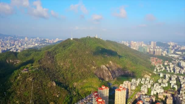 Zhuhai stadsgezicht verkeer panorama — Stockvideo