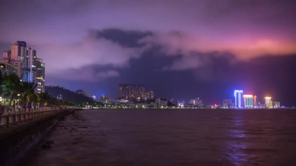 Zhuhai cidade mar panorama aéreo — Vídeo de Stock