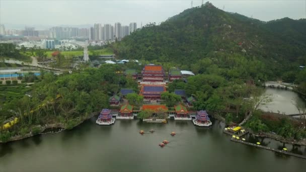 Zhuhai stadsgezicht verkeer panorama — Stockvideo