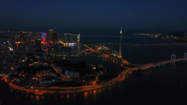 Zhuhai paisaje urbano panorama del tráfico — Vídeos de Stock