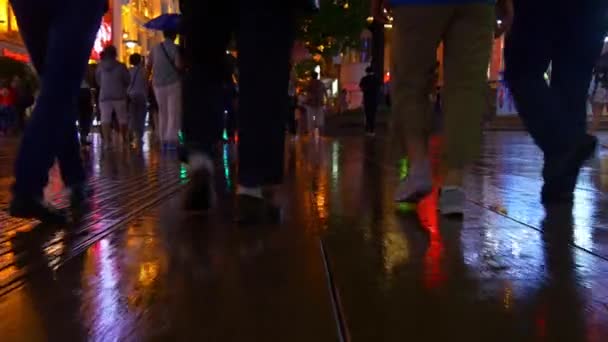 Nacht Tijd Verkeer Straten Van Shanghai Beelden China — Stockvideo